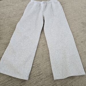 Abercrombie & Fitch Light Gray Wide-Leg Sweatpants